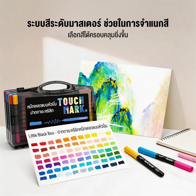 ปากกามาร์กเกอร์อะคริลิค ขนาด 12/24/36/48/สี สามารถเขียนบนแก้ว ปากกา วาด ภาพวาดของเด็กๆ