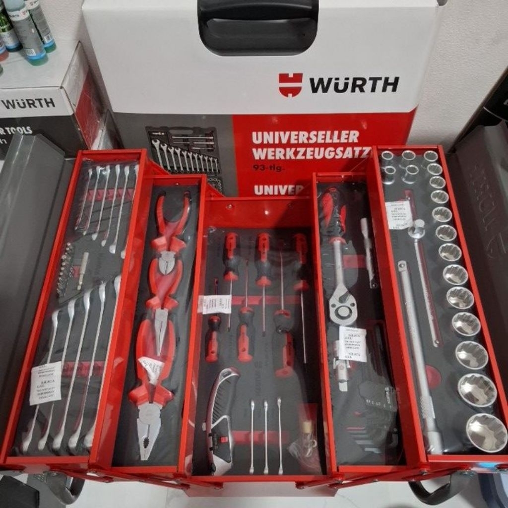 กล่องเครื่องมือ 66 ชิ้นพร้อมกล่อง WURTH