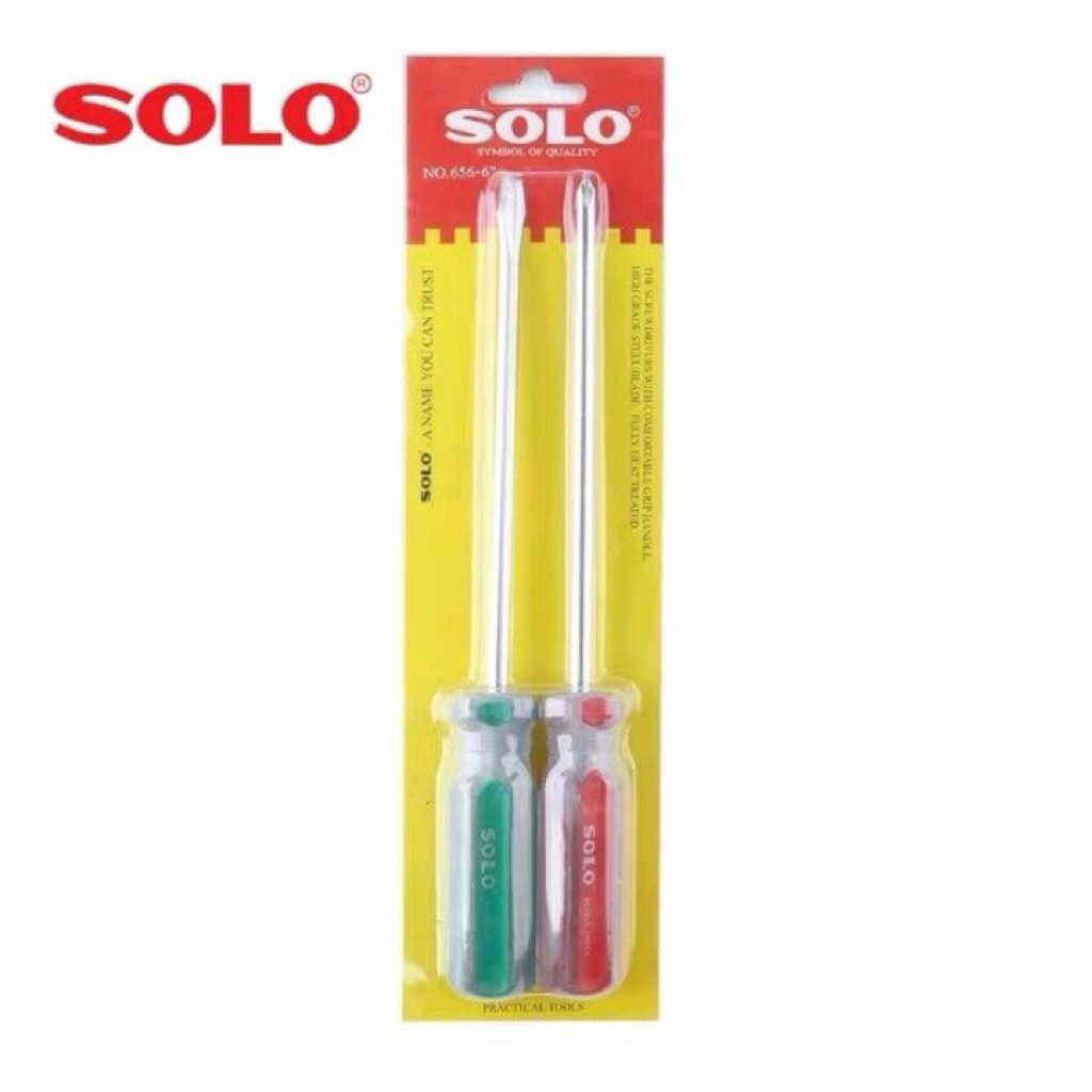 ** ของแท้ 100% ** SOLO ไขควงชุด 6 นิ้ว รุ่น 656-6 [แพ็ค 2 ตัว]