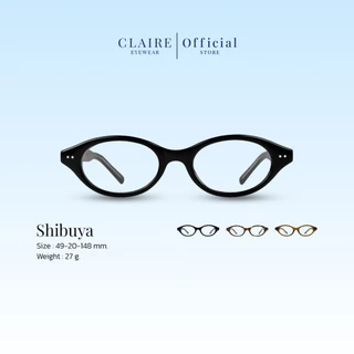 CLAIRE : (SBY) แว่นกรองแสงUV รุ่น "Shibuya" ไม่มีค่าสายตา กันแดดUV400 | เลนส์ออกแดดไม่เปลี่ยนสี
