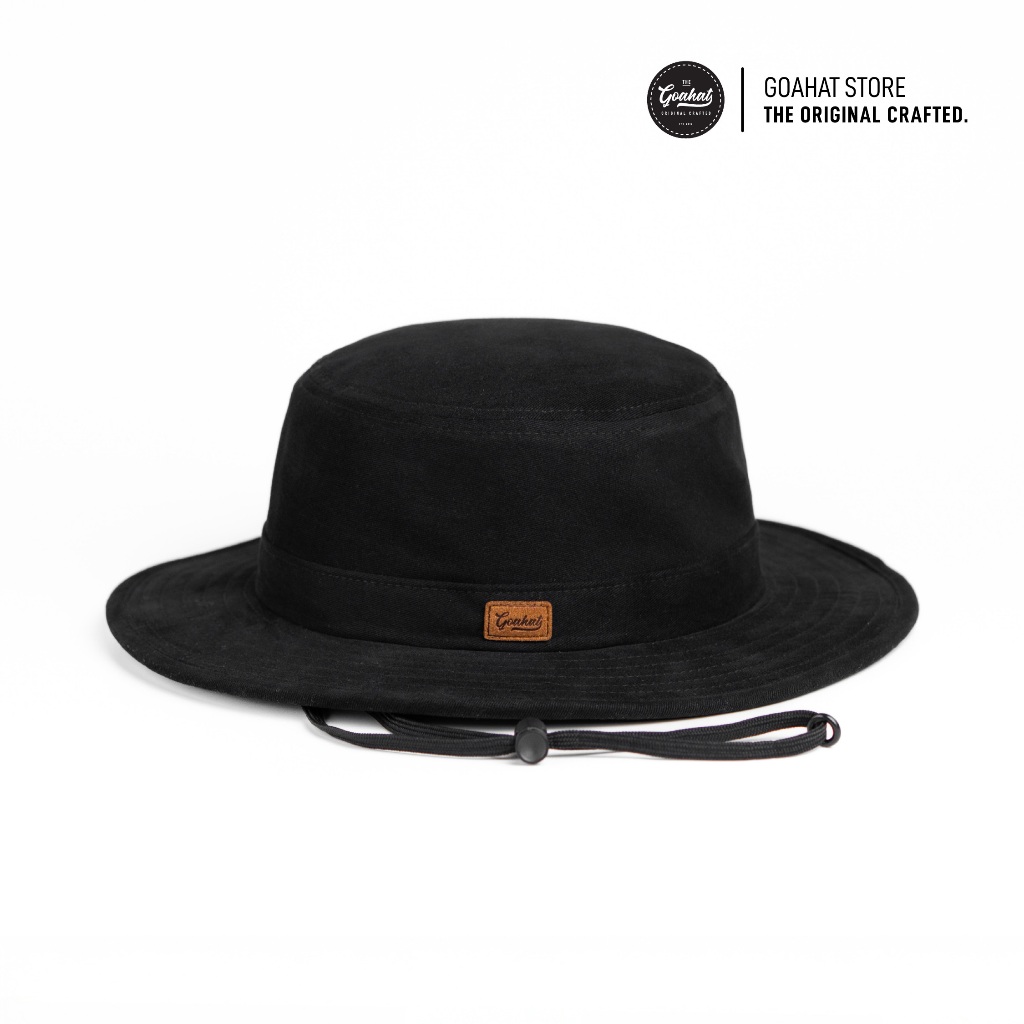 G290 Matte Black หมวกเดินป่า ปีกแข็ง ผ้า Cotton Premium ให้ฟิลหนังกลับ ระบายอากาศได้ดี เบา ใส่สบาย