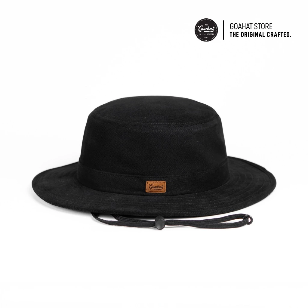 G290 Matte Black หมวกเดินป่า ปีกแข็ง ผ้า Cotton Premium ให้ฟิลหนังกลับ ระบายอากาศได้ดี เบา ใส่สบาย
