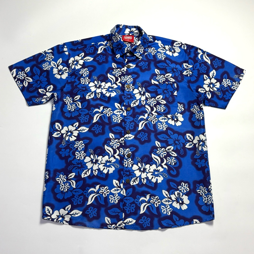 เสื้อเชิ้ตแขนสั้นลายดอก แบรนด์ LOWES อก 23.5" ยาว 31"