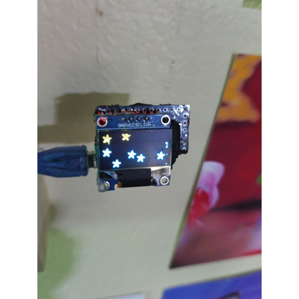 บอร์ด arduino Pro mini + OLED ดาวตกสำหรับอธิษฐานขอพร จากดาวตก และเป็นเพื่อนแก้เหงา