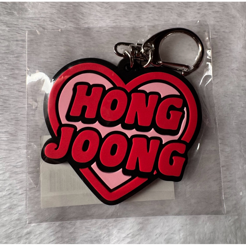 ❣️พร้อมส่ง❣️ ATEEZ Hongjoong JPFC Lottery Prize Heart Rubber Keyring