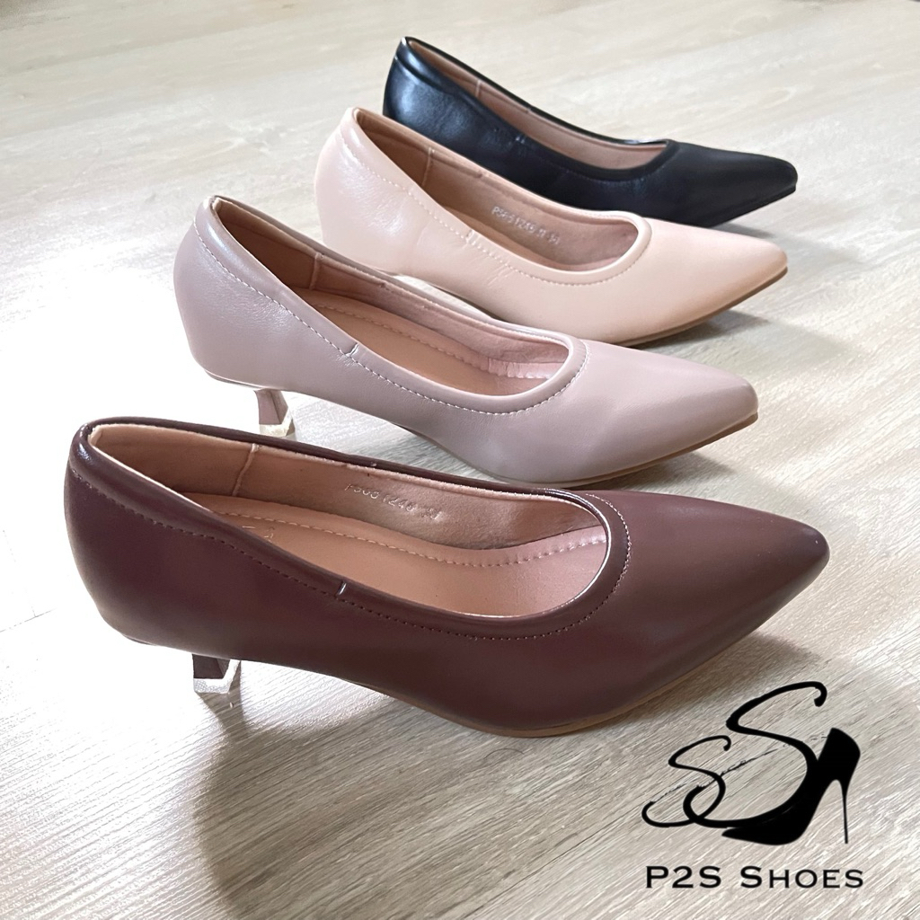 รหัส 651246 รองเท้าคัชชูส้นสูง 2 นิ้ว แบรนด์ P2S Shoes