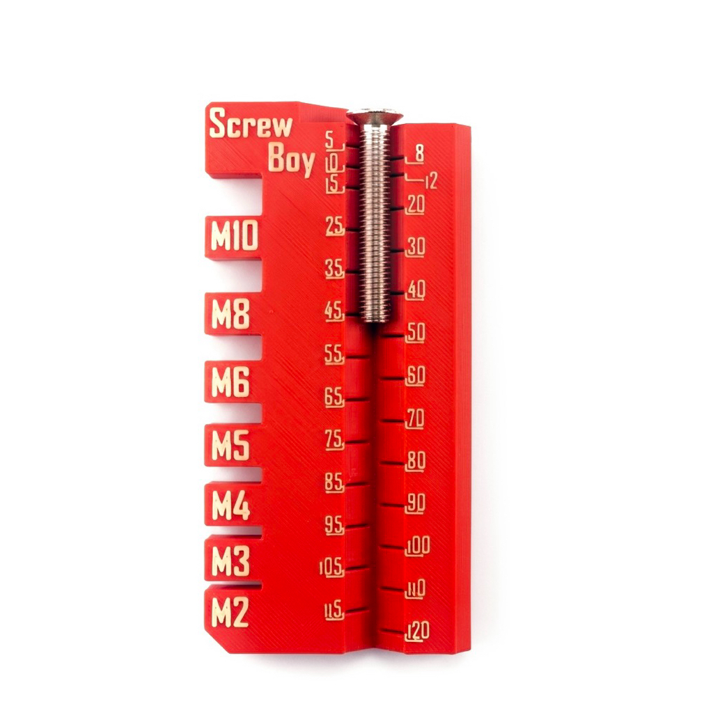 เครื่องวัดเกลียวสกรู น็อตสกรูพร้อมขนาดความยาว Screw boy วัดง่ายแม่นยำ