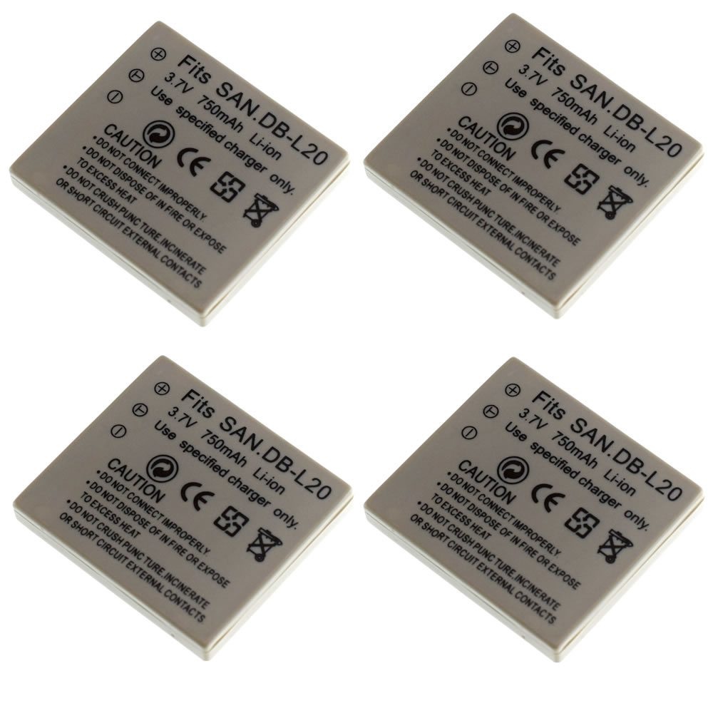 แบตเตอรี่ DB-L20 L20A L20AU สำหรับ Sanyo Xacti กล้องดิจิตอลกล้องวิดีโอ VPC CA6OR 4x CA9 CG6 CG9 CG65