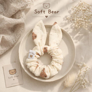 ยางรัดผม •BK-TIN HANDMADE• 🐰 Bunny Scrunchie Collection ยางมัดผมหูกระต่าย ผ้านุ่ม ไม่กินผม สไตล์มินิมอล น่ารักเกาหลี
