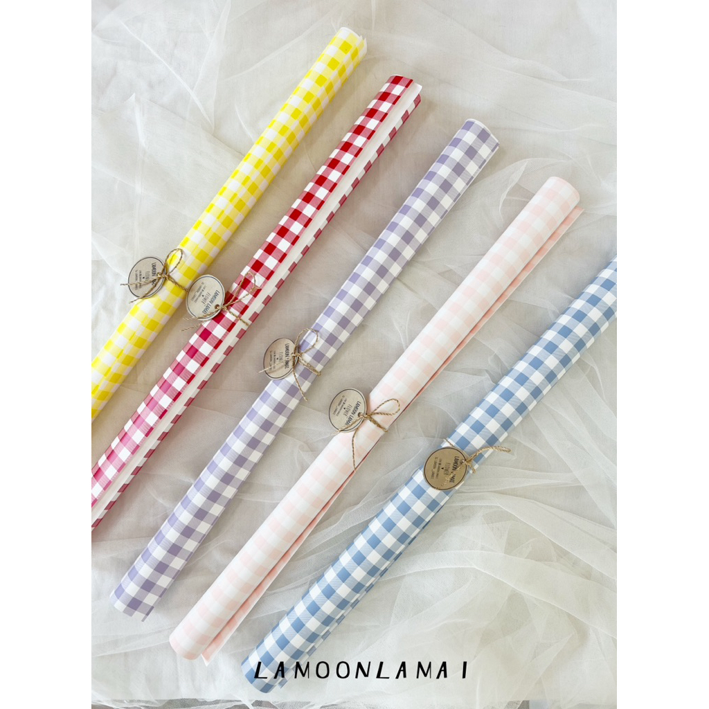 พร้อมส่ง! กระดาษลายสก๊อต (คละสีได้นะคะ) ห่อของขวัญ ห่อช่อดอกไม้ 🎁