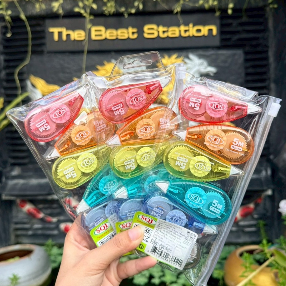BestBuyStationery เทปลบคำผิด 6ชิ้น/แพ็ค (กว้าง0.5มม xยาว5 เมตร) (QX1075/6)