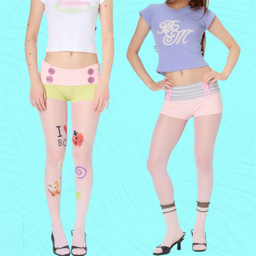 Buarchom Whimsy Shorts กางเกงขาสั้นพับขอบ เอวต่ำ