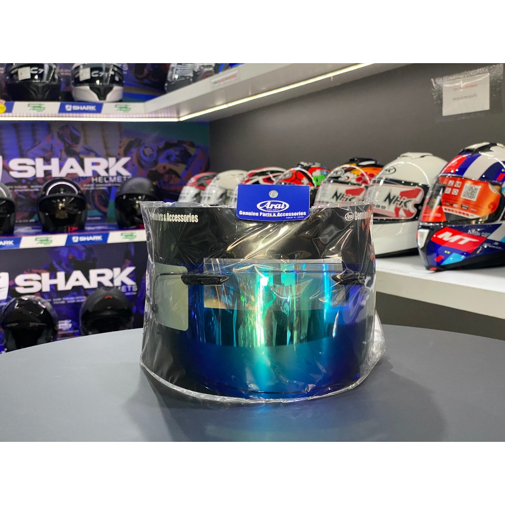 Arai ชิลด์หมวก VAS-V Mirror Semi/Blue  สำหรับ RX-7V EVO, RX-7V, RX-7X, Concept-XE, Concept-X