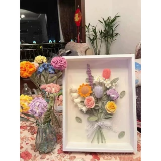 กรอบรูปใส่ดอกไม้แห้ง วางได้แนวตั้ง/นอน แบบกลวง สามมิติ DIY ของขวัญวันเกิด มีหลายขนาดและสีให้เลือก