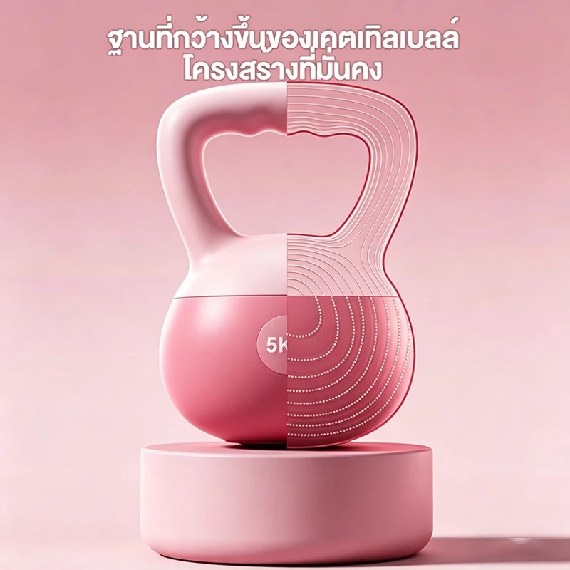 เคตเทิลเบล 2/4/6/8/kg วัสดุพีวีซีนุ่ม เคตเทิลเบลล์แบบนุ่ม Kettlebell ลูกตุ้มยกน้ําหนั thumbnail 5