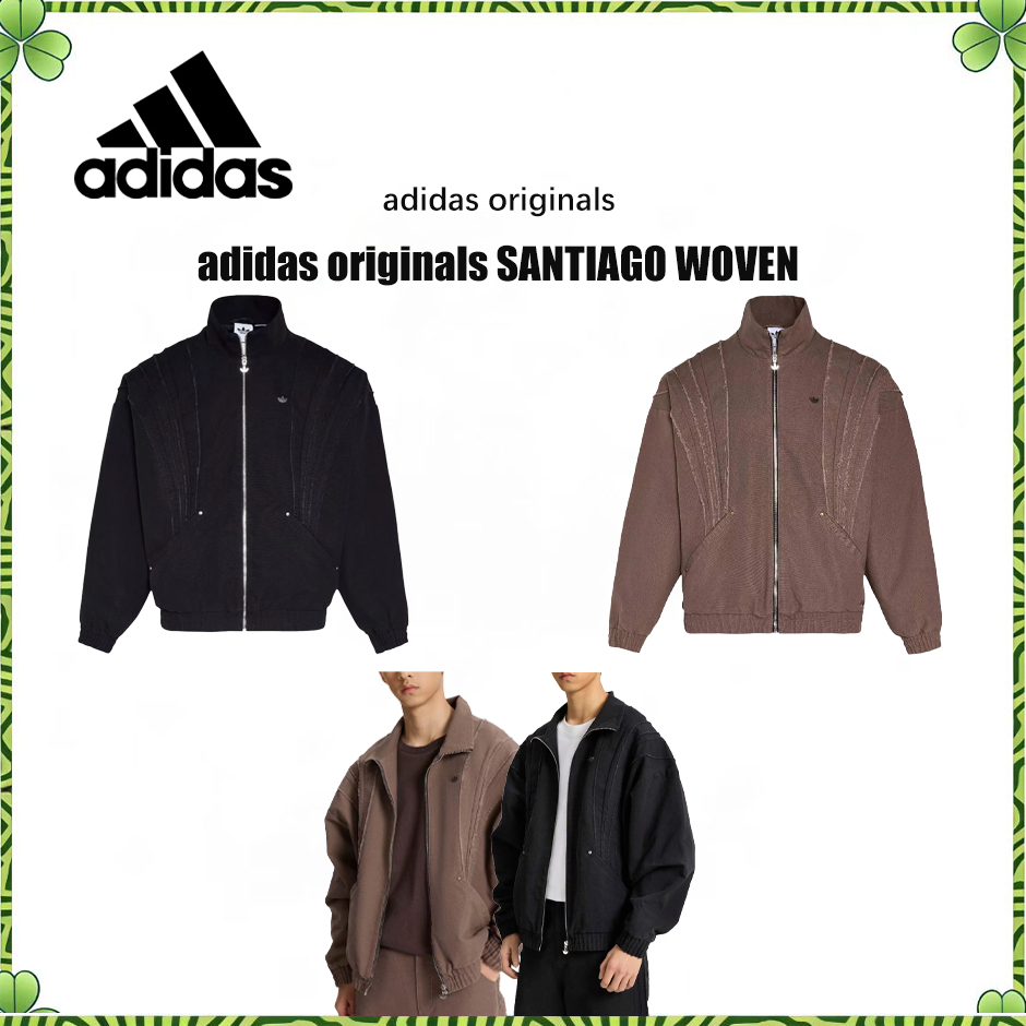 adidas originals SANTIAGO WOVEN แจ็คเก็ต คอปก แขนยาว ลำลองสปอร์ต