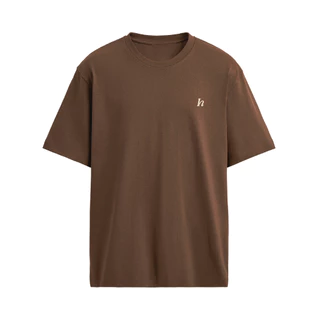 haas เสื้อยืดคอกลม Unisex ปัก h SBSK2753