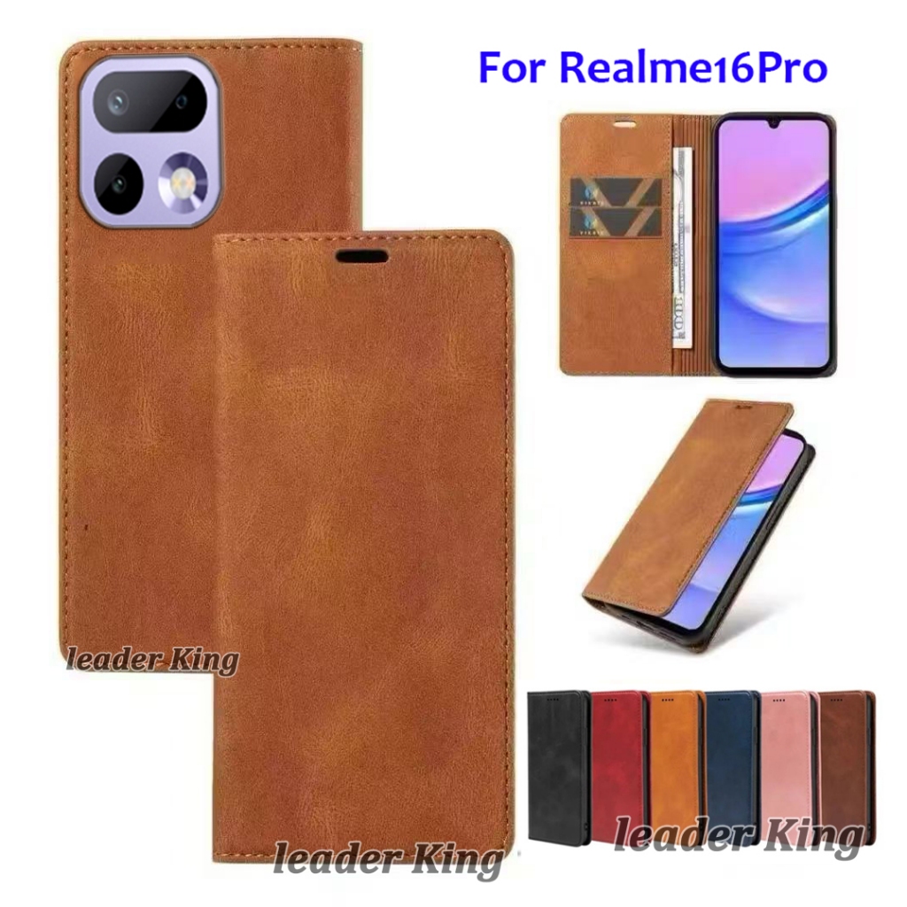 เคส กระเป๋าหนัง สำหรับ Realme 16 16Pro 16Pro+ Note80 C100 5G C71 C75 C75x Note70 Note60 Realme16 Pro