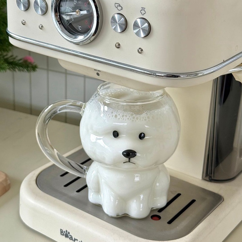 🐾 พร้อมส่ง 🐾 แก้วน้องหมาบิชอง Bichon Frisé ความจุ 560 ml แก้วคาเฟ่ น่ารัก