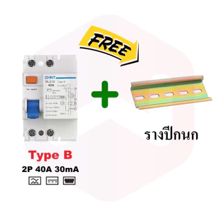 CHINT RCCB Type B NL210 เบรกเกอร์กันดูด รถEV Breaker RCD Type A EV Charger ตัดกระแสไฟรั่วลงดิน