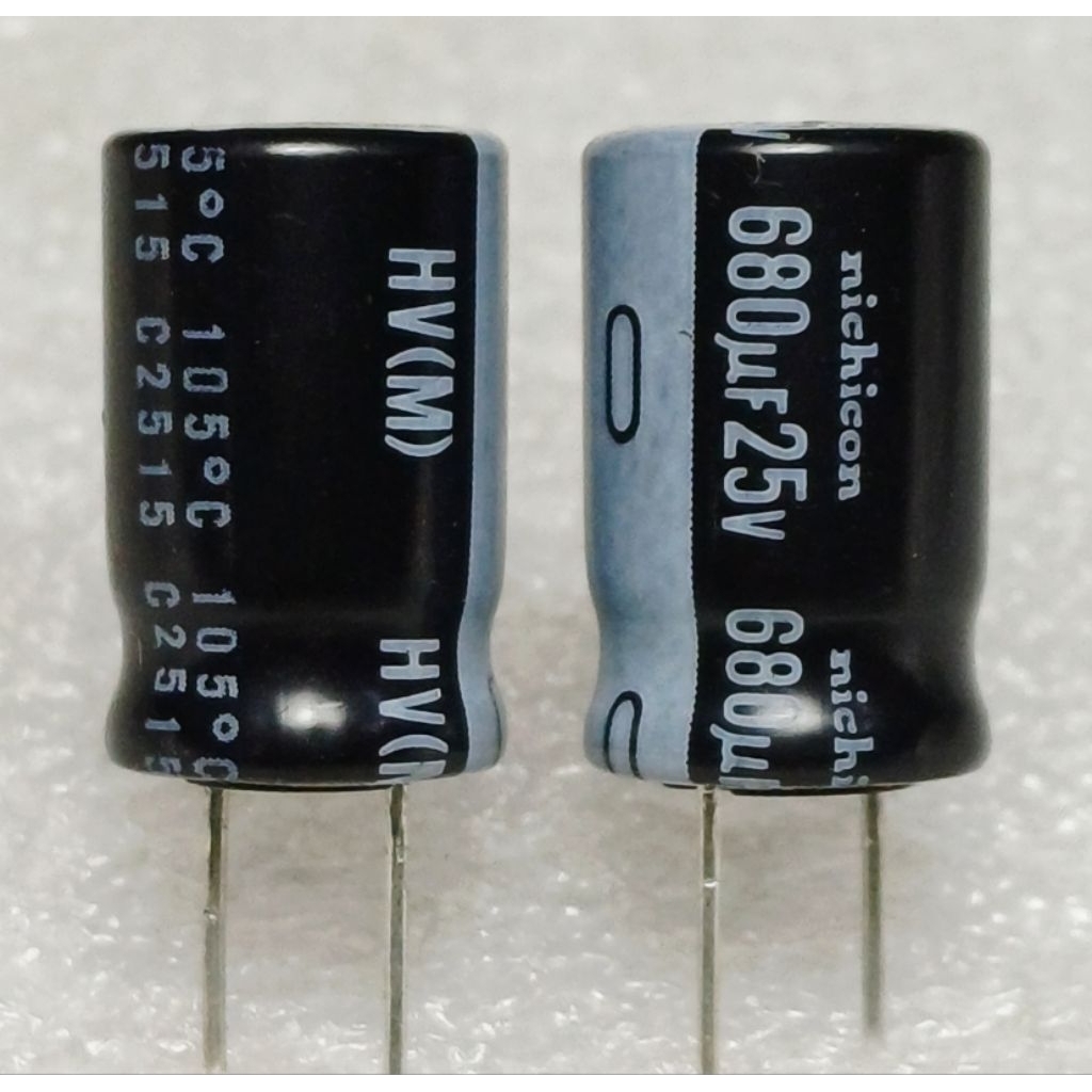 Nichicon HV 680uf 25v capacitor ตัวเก็บประจุ คาปาซิเตแร์
