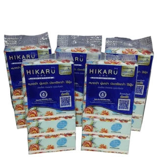 (ขายยก 5 หิ้ว 25 ห่อ)HIKARU ฮิคารุทิชชู่พรีเมี่ยมหนา 4 ชั้น 1แพ็คหิ้ว มี 5 ห่อ ปรับขนาดใหม่ ใหญ่กว่าเดิม