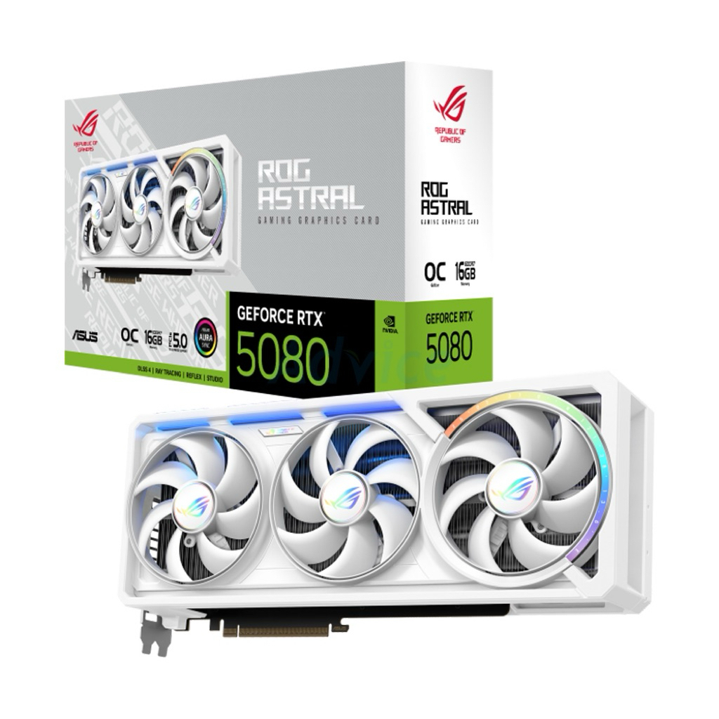 ASUS ROG ASTRAL RTX5080 O16G GAMING GDDR7 WHITE ประกัน jib 17-03-2572