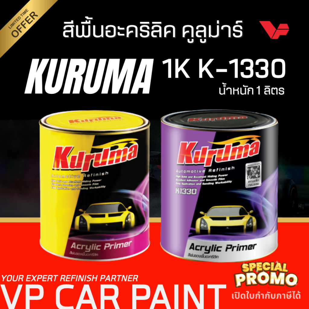 TOA คูลูม่าร์ พื้นเทา 1K สีรองพื้นอะคริลิค พื้นรถยนต์ สีพื้นคูลูม่าร์ สีพื้นอะคลิลิค ขนาดกระป๋อง