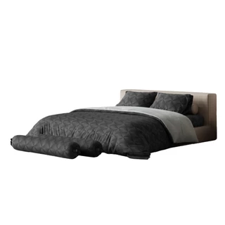 [New] Satin Plus ชุดผ้าปูที่นอน 6 ฟุต 5 ฟุต 5 ชิ้น + ผ้านวม 100"x90" Lucky Me lucky Wish