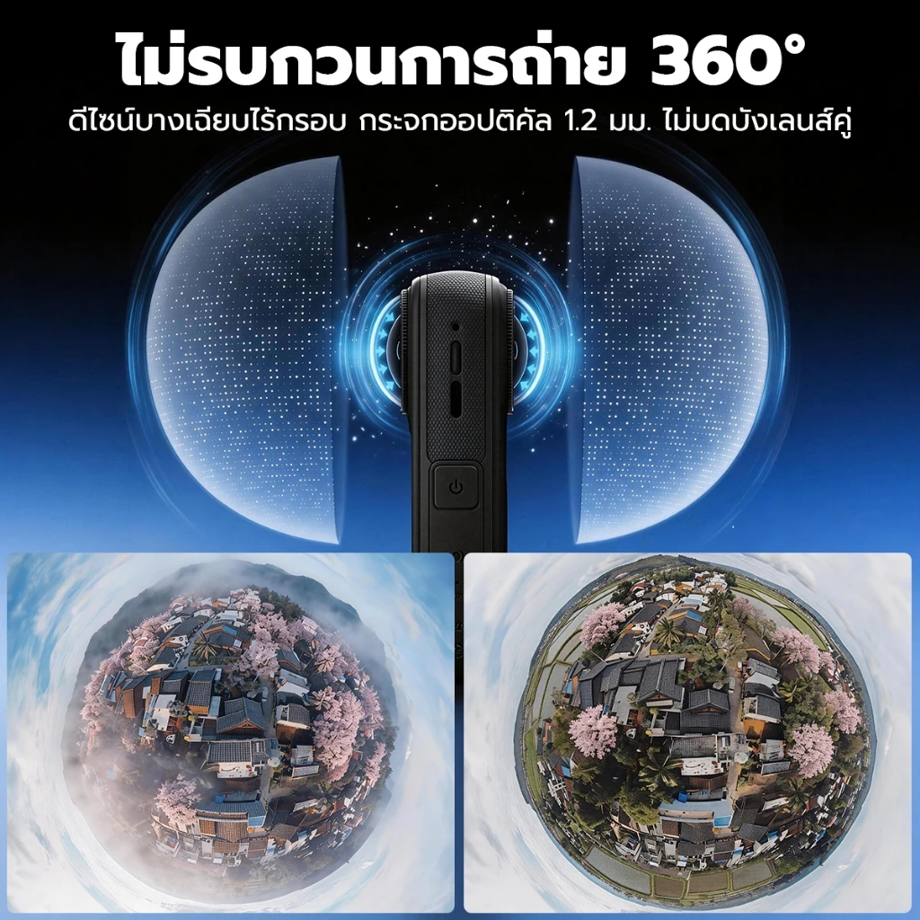 Lens Guard สำหรับ Insta360 X5/X4 เลนส์การ์ดกระจกนิรภัย กันรอย กันน้ำ ถ่ายภาพคมชัด360° thumbnail 3