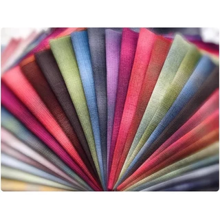 ผ้าทอสีเหลือบเนื้อดีมาก ผ้าทำกระเป๋าสไตร์ญี่ปุ่น ผ้าทำงานDiy(สีเหลือบ สีพื้น)