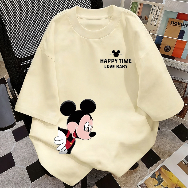 ผ้าคอตตอน พิมพ์ลายการ์ตูน มินิมอลสไตล์เกาหลี น่า รักๆ มีทั้งหมด 11 สีให้เลือก เสื้อยืดแขนสั้น คอกลม คุณภาพเยี่ยม เหมาะสำ