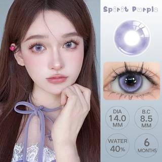 （COD）คอนแทคเลนส์ Yilala สีม่วง/น้ำเงินจำนวนมาก เส้นผ่านศูนย์กลาง 14.0~14.5 มม