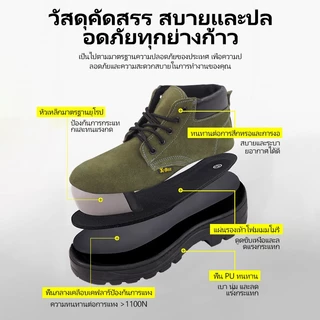 P06 รองเท้าเซฟตี้หุ้มซ้น รองเท้าหัวเหล็กพื้นเหล็ก สวย คุณภาพสูง ราคากันเอง รองเท้า เซฟตี้ safety shoes