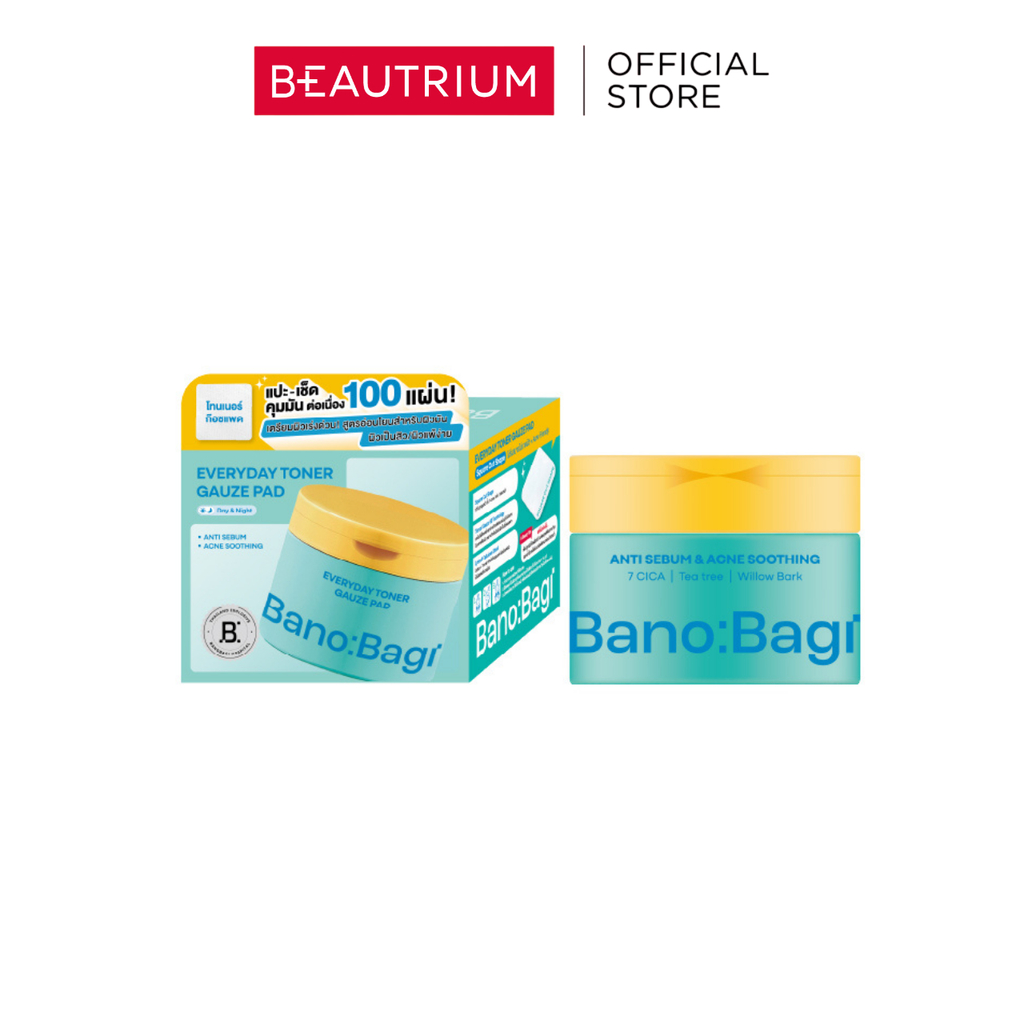 BANOBAGI Everyday Toner Gauze Pad Anti Sebum & Acne Soothing 100pads โทนเนอร์แพด 170ml