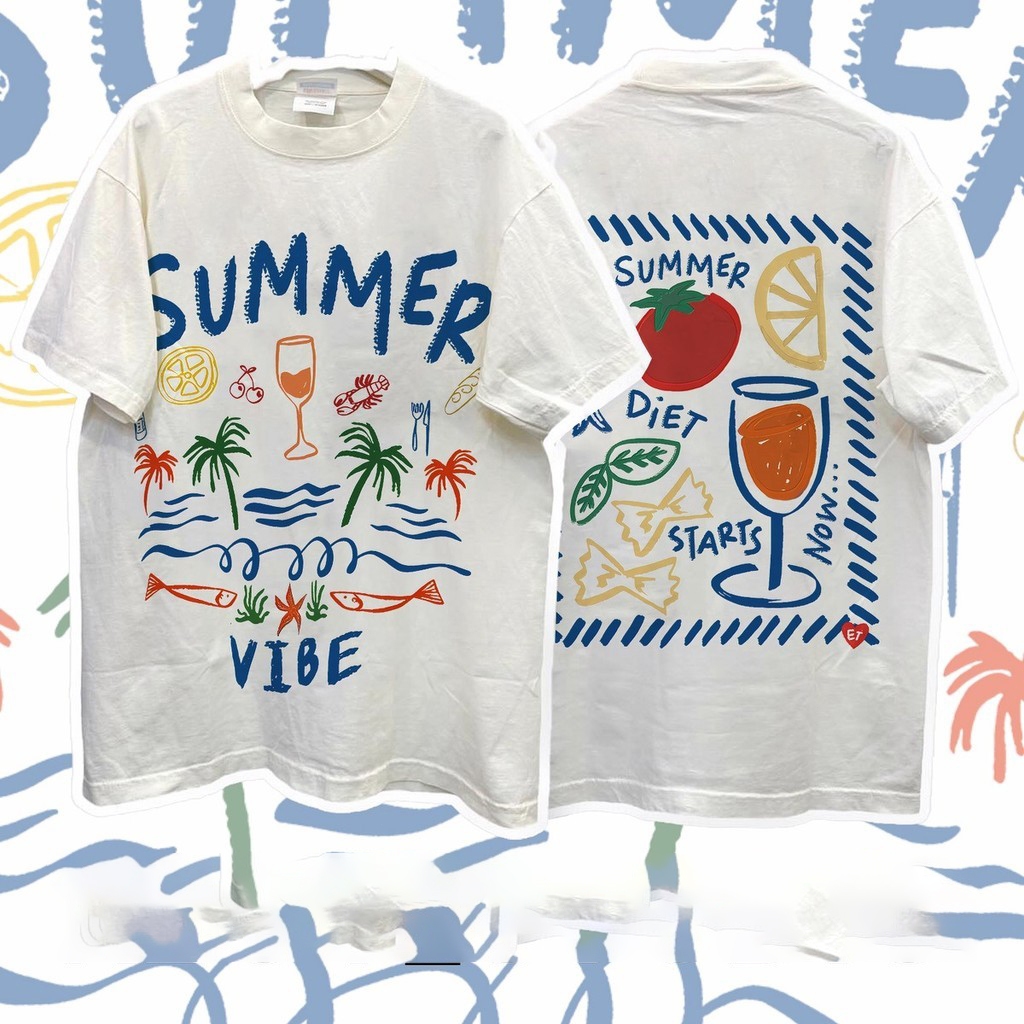 เสื้อยืดแขนสั้น สงกรานต์เสื้อ 2026 Oversize T-Shirt โอเวอร์ไซส์ สกรีนลายสวยงาม พิมพ์ คอกลม ฤดูร้อน 4.7