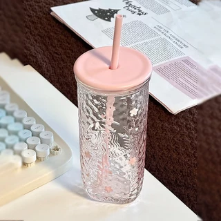 Starbucks Blossom breeze glass Cold cup 500ml🌸แก้วstarbucks แก้วสตาร์บัคส์คอลซากุระ