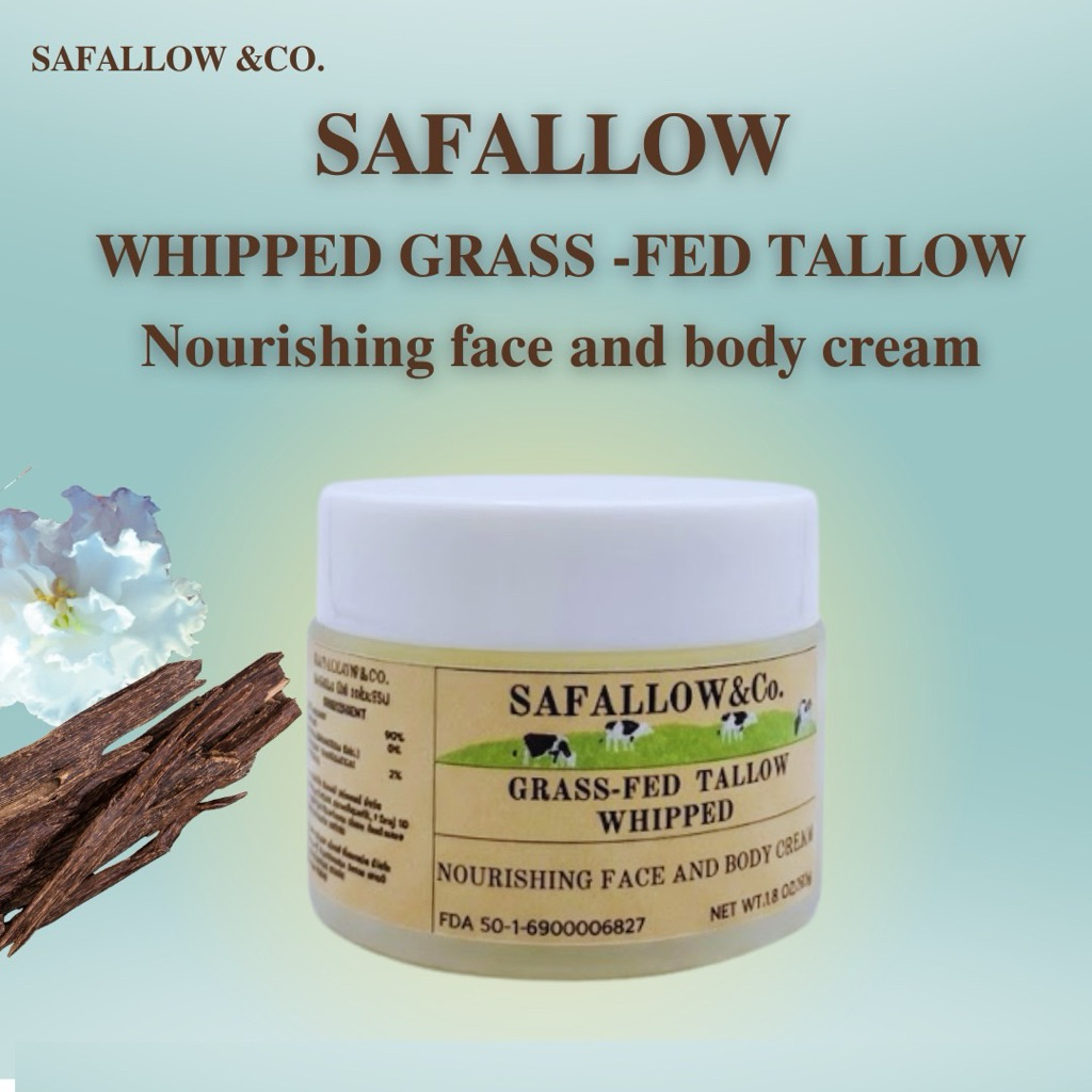 Tallow Face & Body Whipped Moisturizer, Beef Tallow, Beef Tallow for Skin,Organic Grass-Fed100% Oud 