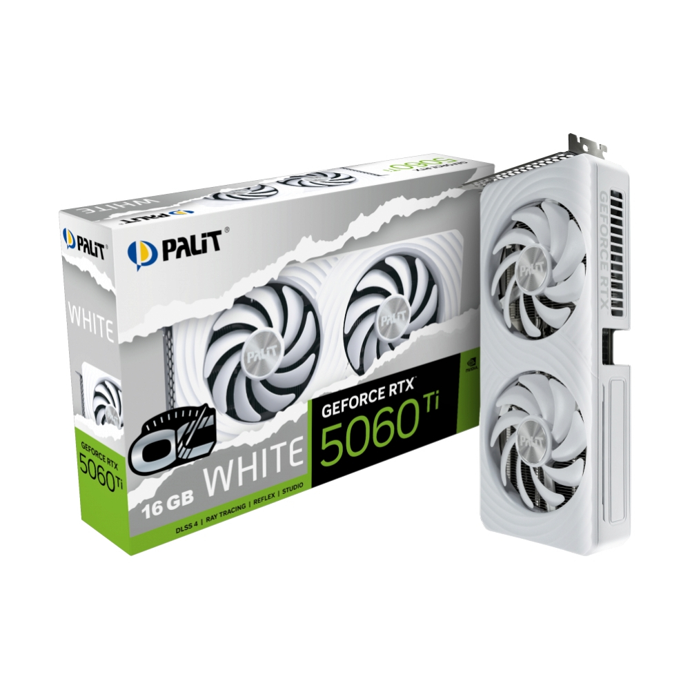 VGA การ์ดจอ PALIT GeForce RTX 5060 Ti WHITE OC - 16GB GDDR7