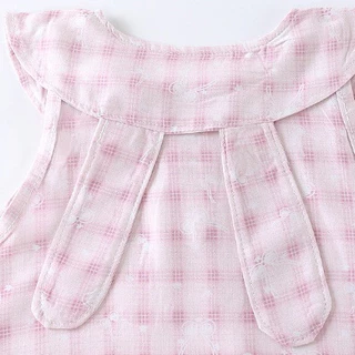 Babyonline(Y542)I6H6 (ส่งด่วน1วัน)ชุดเซ็ตเสื้อแขนกุดกางเกงขาสั้นสำหรับเด็กผู้หญิง ผ้าฝ้าย ระบายอากาศ