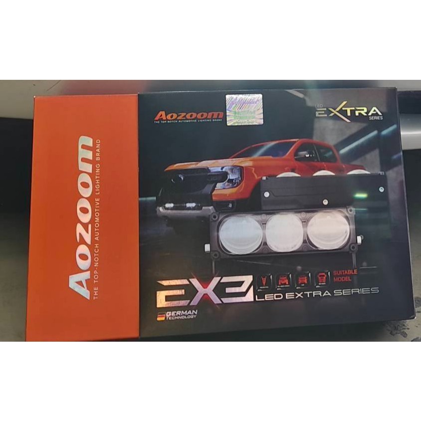AOZOOM EX3 ไฟสปอร์ตไลท์ ติดเสริม LED 95W ของแท้ รับกัน 2ปี  ไฟเสริม