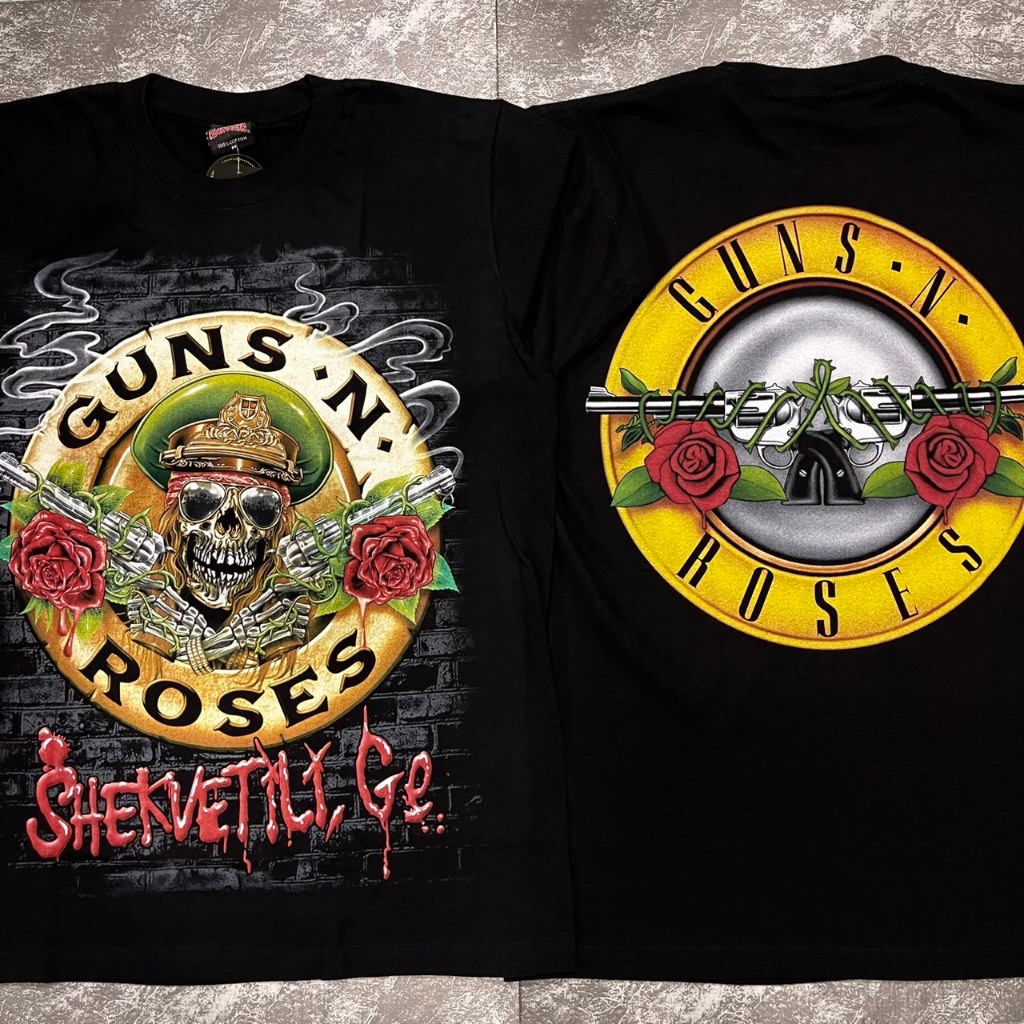 เสื้อยืดกันเอ็นโรสกะโหลก(ป้ายRocktee เรืองแสง) ผ้าCotton100