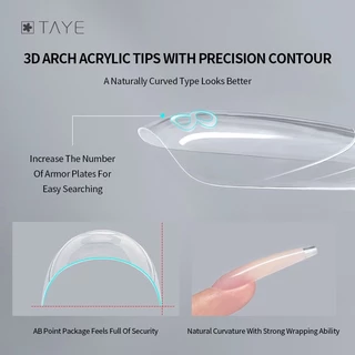 TAYE แม่พิมพ์ต่อเล็บ Sandwich Oval Form ดูโอฟอร์ม แบบใหม่ แบบสับ