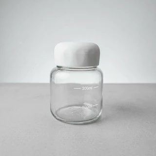 ขวดแก้วมินิมอลใส่เครื่องดื่ม ใช้เขย่ามัทฉะได้ มีซีลกันหก 300ml