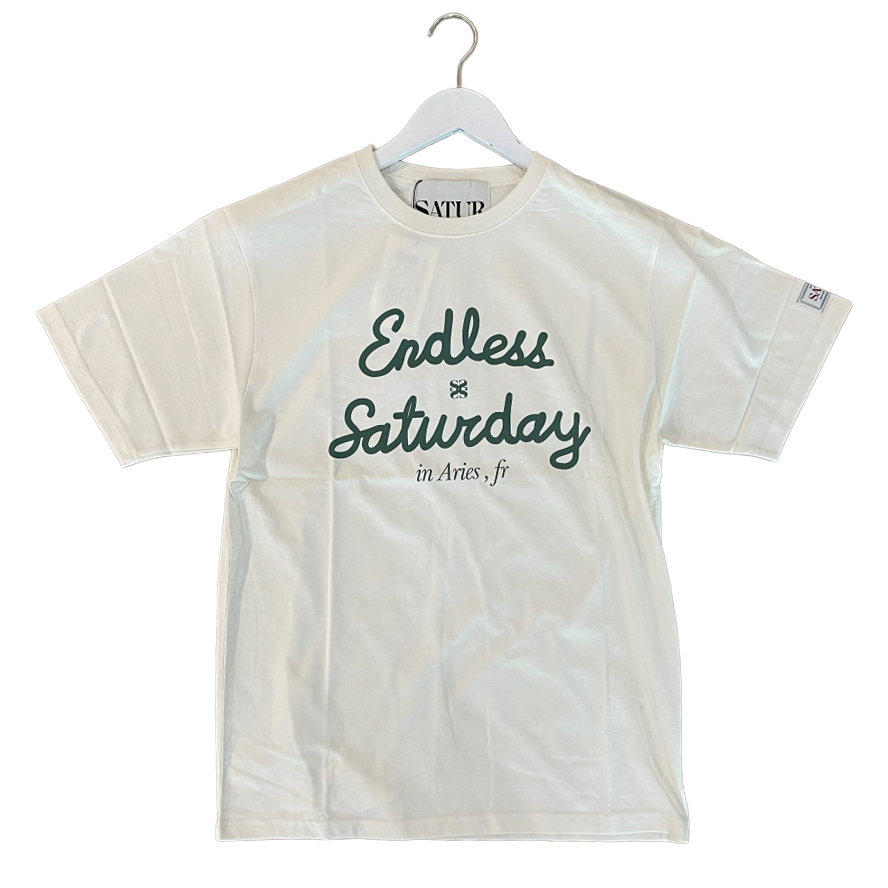 SATUR เสื้อยืด รุ่น Endless Saturday T-Shirt Cream