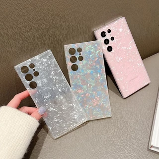 ลวดลายเปลือกหอยมุกเหลือบสี เคสโทรศัพท์ Samsung S26 S25 S24 FE S23 S22 Ultra A73 A57 A56 A55 A54 A53 A35 A17 A16 A15 A14