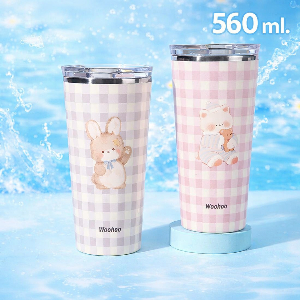 แก้วเก็บความเย็นลายกระต่าย Woohoo 560ml รูปที่ 2