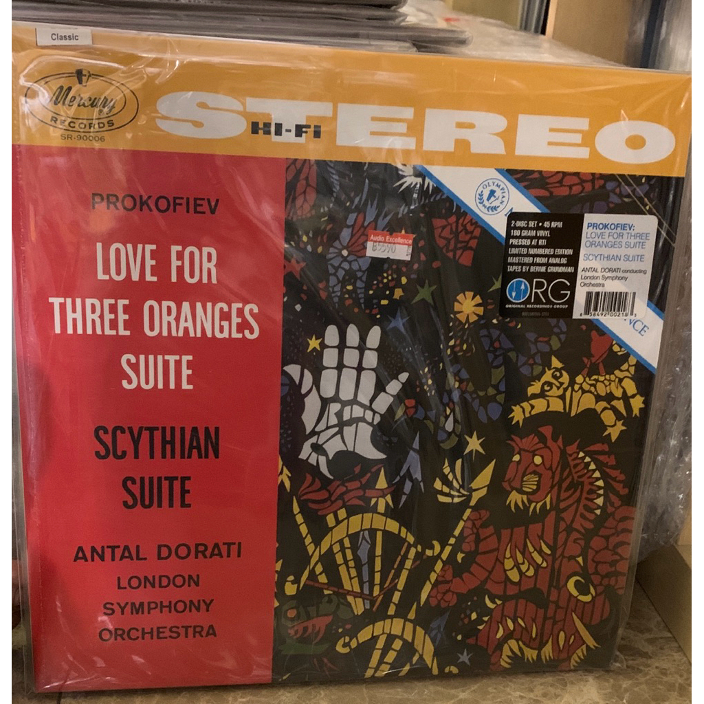 PROKOFIEV:LOVE FOR THREE ORANGES SUITE:SCYTHIAN SUITE 2lp-45rpm-180g