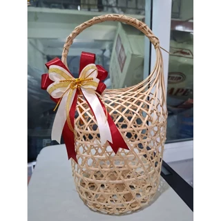 โบว์สำเร็จรูป💥สีไวน์แดงขาว📌สินค้าพร้อมส่ง📌ใช้ติดกล่องของขวัญกระเช้าของขวัญ วันปีใหม่ วันคริสต์มาส งานทำมือทุกชิ้น💥