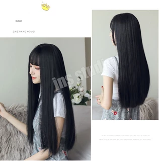Nuodi ผมปลอม Wig วิกผมยาวตรง วิกผมผู้หญิง ไม่เงาไม่คัน ใส่แล้วไม่โป๊ะ มี 3 สีให้เลือก